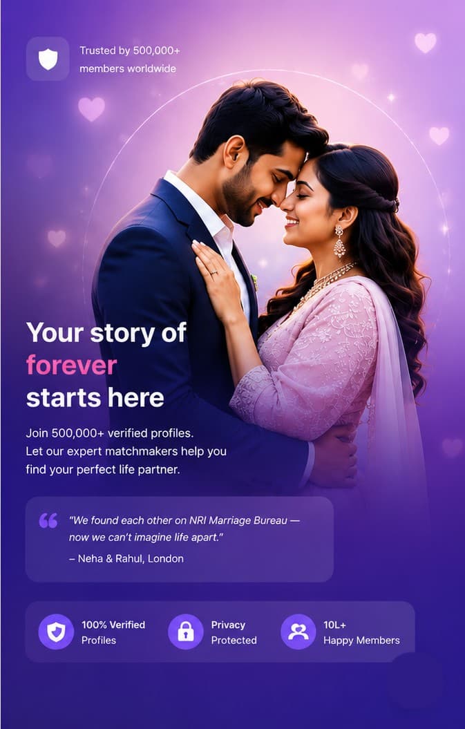 Your story of forever starts here — join 500,000+ verified profiles.